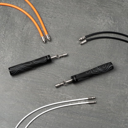 Train thuis of buiten met Ropejumpr springtouw voor vetverbranding met 3 gewichten